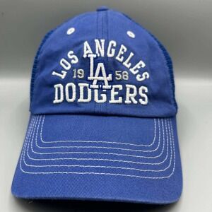 Los Angeles LA Dodgers Trucker Hat Men Blue Fan Favorite Snap Back Cap Cotton